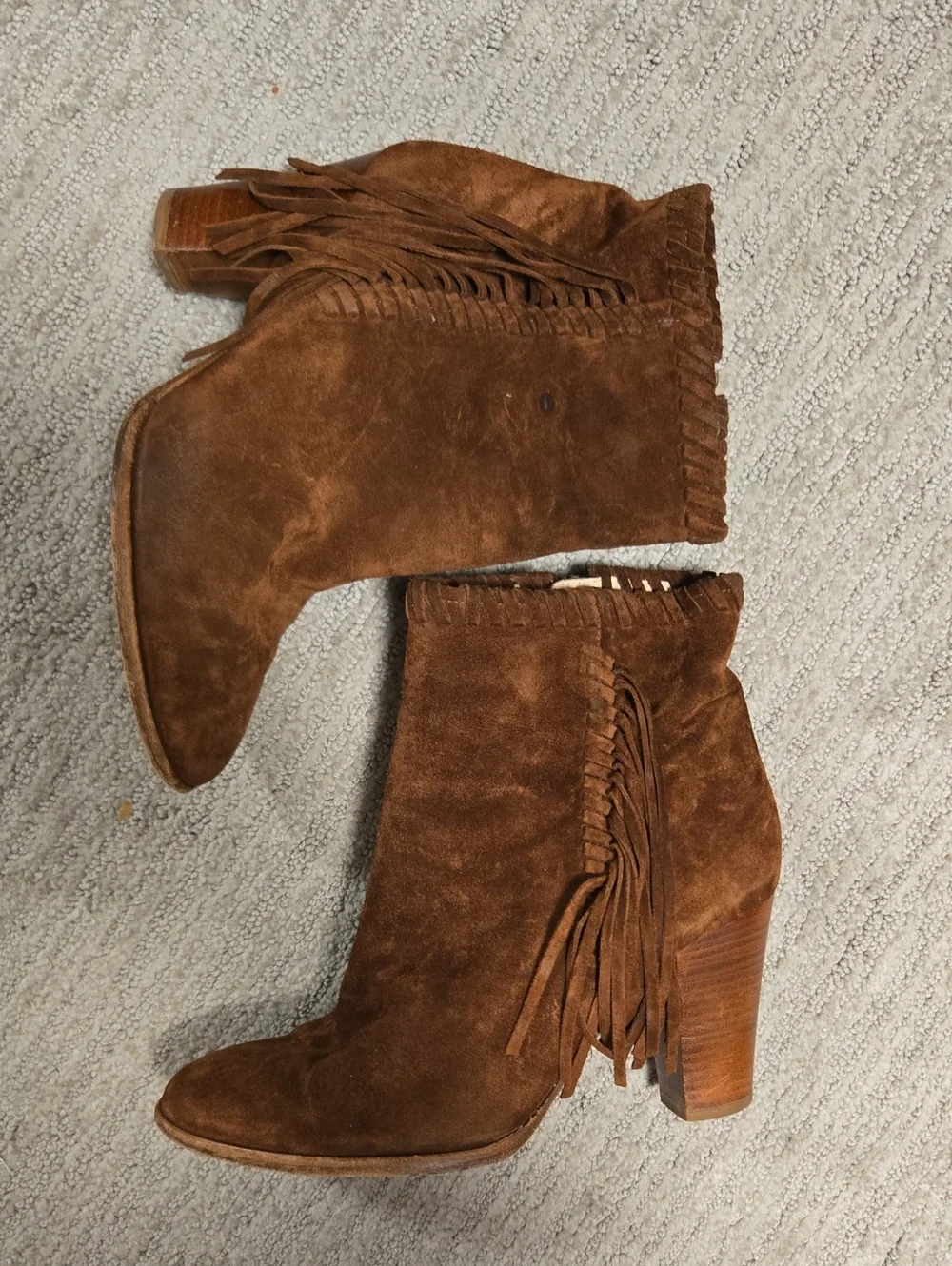 Vintage POLO Ralph Lauren Suede Fringe Booties